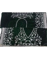 Bottle green colored designer velvet lehenga choli