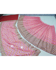 Multicolor laheriya printed design wedding lehenga choli