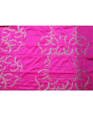 Pink Malai satin zari embroidery Lehenga choli