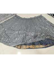 Grey colored georgette lehenga choli