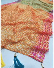 White georgette Wedding special heavy flare lehenga choli