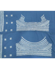 Dark sky blue faux georgette wedding Lehenga choli