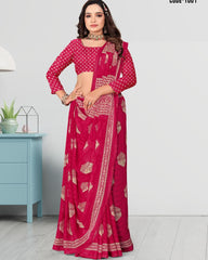Woven Jacquard Butta Georgette saree with blouse for women