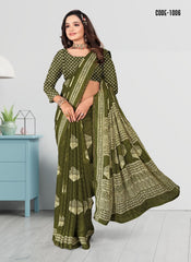 Woven Jacquard Butta Georgette saree with blouse for women