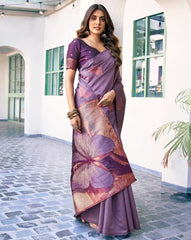 SATRANI Women Silk Saree with Contrast Border | Designer Woven Saree | Traditional Indian Saree Online Shopping Malaysia