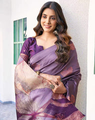 SATRANI Women Silk Saree with Contrast Border | Designer Woven Saree | Traditional Indian Saree Online Shopping Malaysia