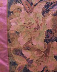 MORLY Women Kanjivaram Silk Saree with Contrast Border | Traditional Indian Saree | Wedding & Party Wear | Premium Silk Saree Malaysia Online