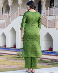 SVARAA Women’s Self-Design Silk Blend Kurta Set with Pant & Dupatta | Pakistani Indian Ethnic Wear for Women | Party & Wedding Kurti Set Malaysia