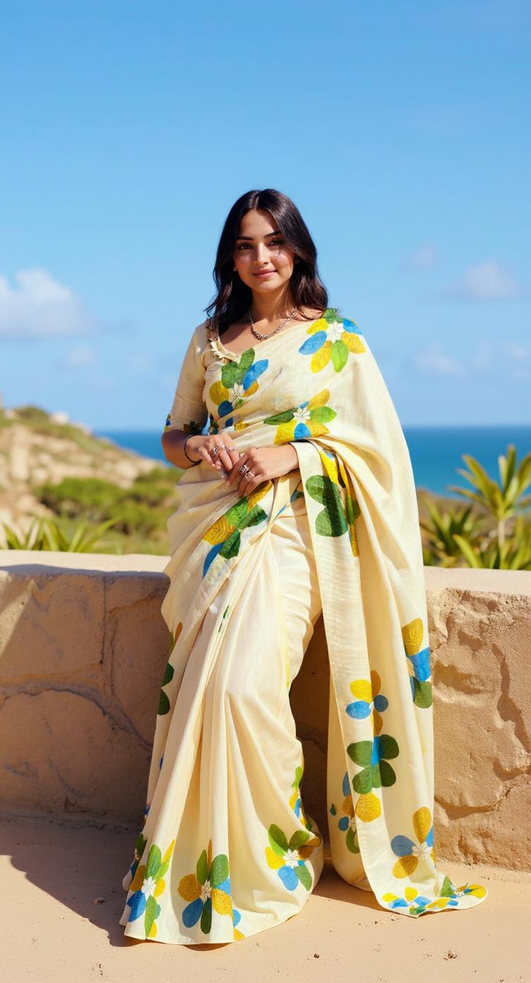 BEAUTIFUL DIGITAL PRINTED COTTON SAREE