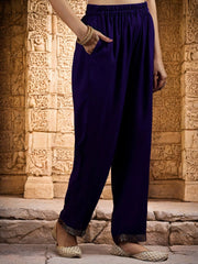 Violet Silk Kurta Set with Embroidery & Jacquard Bottom Dupatta | Designer Partywear & Ethnic Collection Malaysia