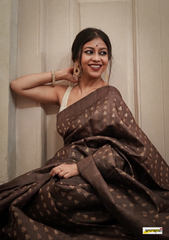 Floral Zari Silk Blend Saree