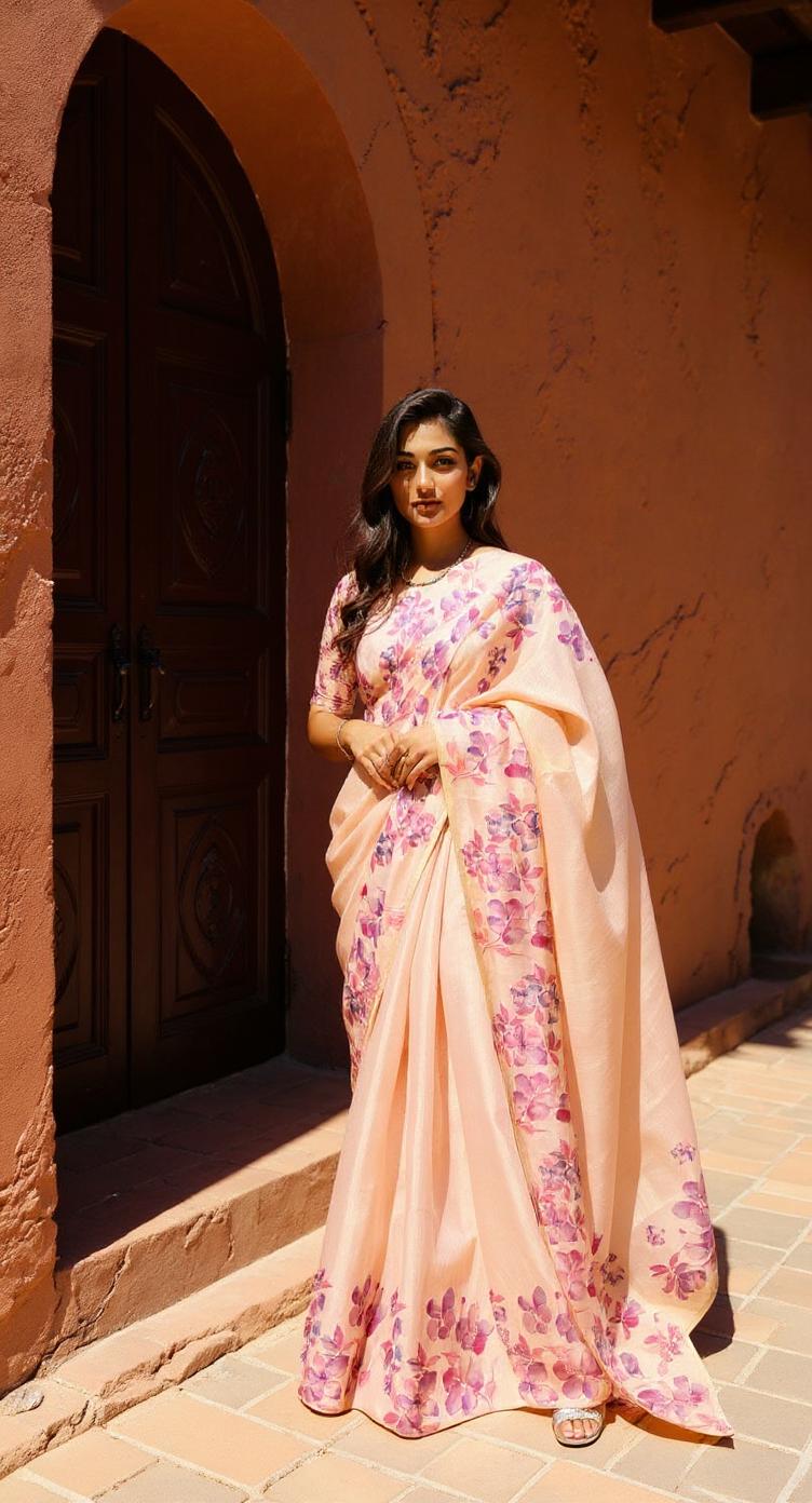 BEAUTIFUL DIGITAL PRINTED COTTON SAREE