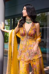 Saffron Blossom Embroidered garara Set