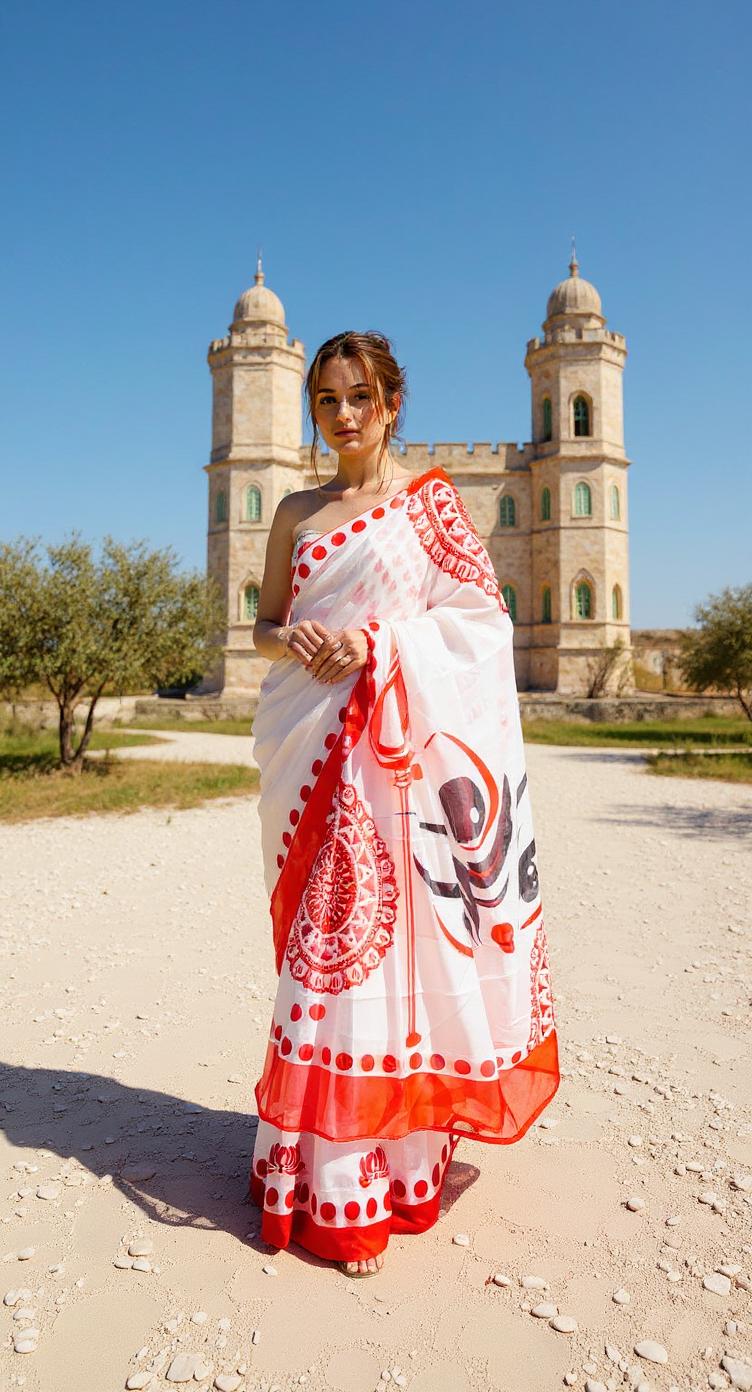 BEAUTIFUL DIGITAL PRINTED COTTON SAREE