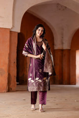 COFFEE COLOURED TREDITIONAL WEAR KURTA SET