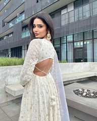 THREAD AND SEQUENCE WORK WHITE COLOR ANARKALI GOWN ₹5,999.00 ₹2,999.00