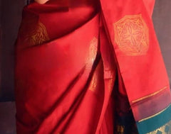 THE BANARASI SAREEIS MADE UP OF SILK THREADS WOVEN USING
