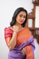 Floral Zari Silk Blend Banarasi Saree