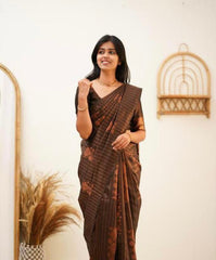 THIS GORGEOUS SILK  SAREE MAKES IT EXTREMELY STUNNING WEAVES