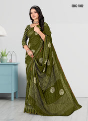 Jacquard Butta Woven Georgette saree with blouse for women