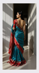 THE BANARASI SAREEIS MADE UP OF SILK THREADS WOVEN USING