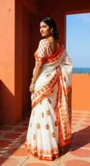 BEAUTIFUL DIGITAL PRINTED COTTON SAREE
