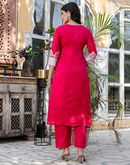 SIRIL Women’s Rayon Banarasi Jacquard Kurta Set | Silk Blend Straight Kurta with Pants & Dupatta | Indian Ethnic Wear for Women Malaysia | Party & Festive Wear Kurti Pant Set