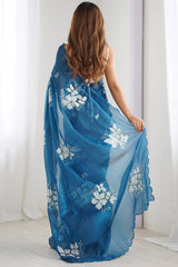 JimmyChoo Embroidery Work Saree With Unstitched Blosue
