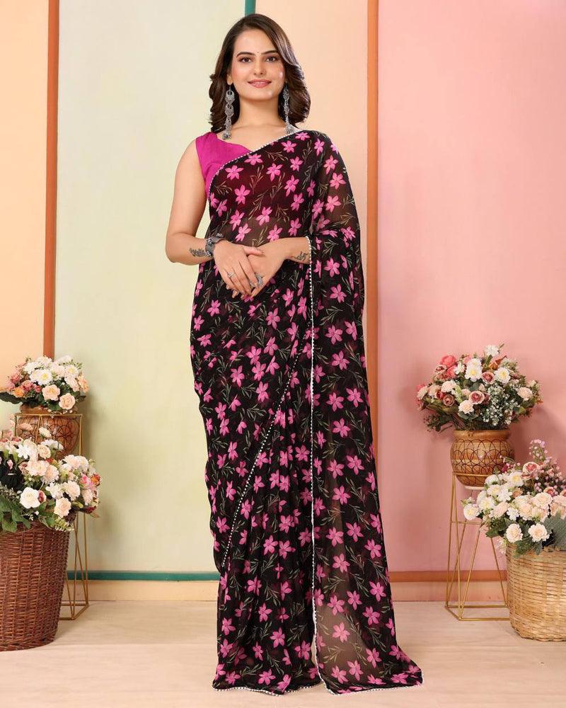 2 Favorite color of Georgette one minute ready to wear saree