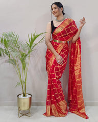 Premium Georgette 1 Minute Ready to wear sarees