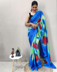 Soft Georgette one Minute digital print sarees