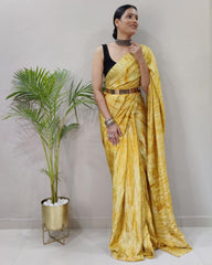 Digital print Georgette 1 Minute Ready to wear sarees