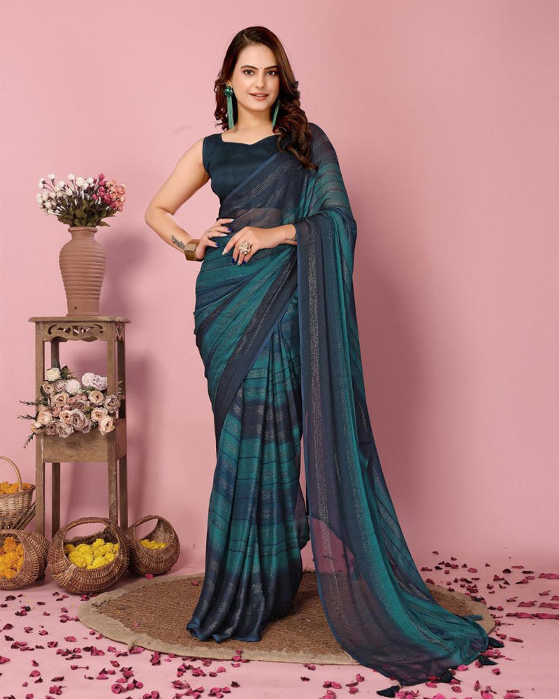 Soft Nylon georgette 1 Minute Ready to wear Saree