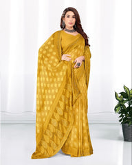 Georgette Diamond work Brasso cut siroski saree with blouse for women