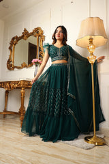 Ocean Green Lehenga Choli Set