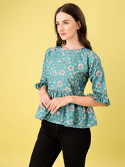 CHOLKI Beautiful Cotton Top for Women – Stylish Printed Short Sleeve Tunic | Casual & Daily Wear Cotton Tops Malaysia 2025
