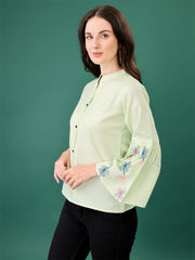 Trendy Women’s Printed Cotton Blend Top – Stylish 3/4 Sleeve Casual Tunic | Comfortable Daily Wear Malaysia 2025 (C-02)