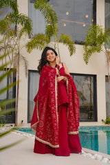 Crimson Blush Kurta Set