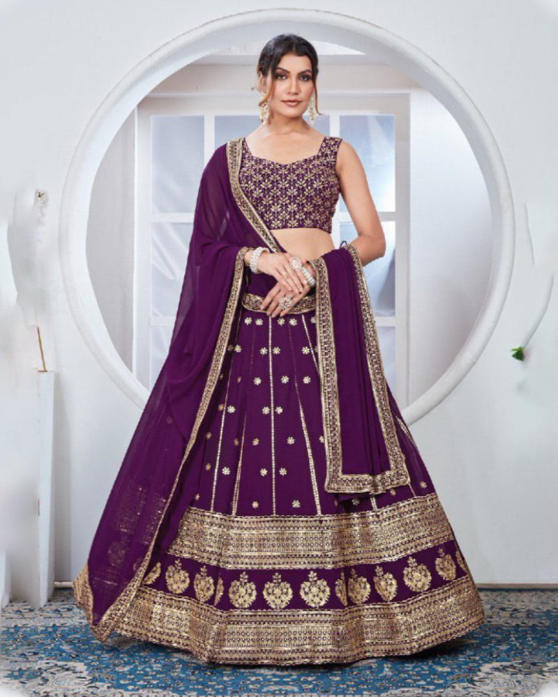 New Purple Wedding Lehenga Choli collection