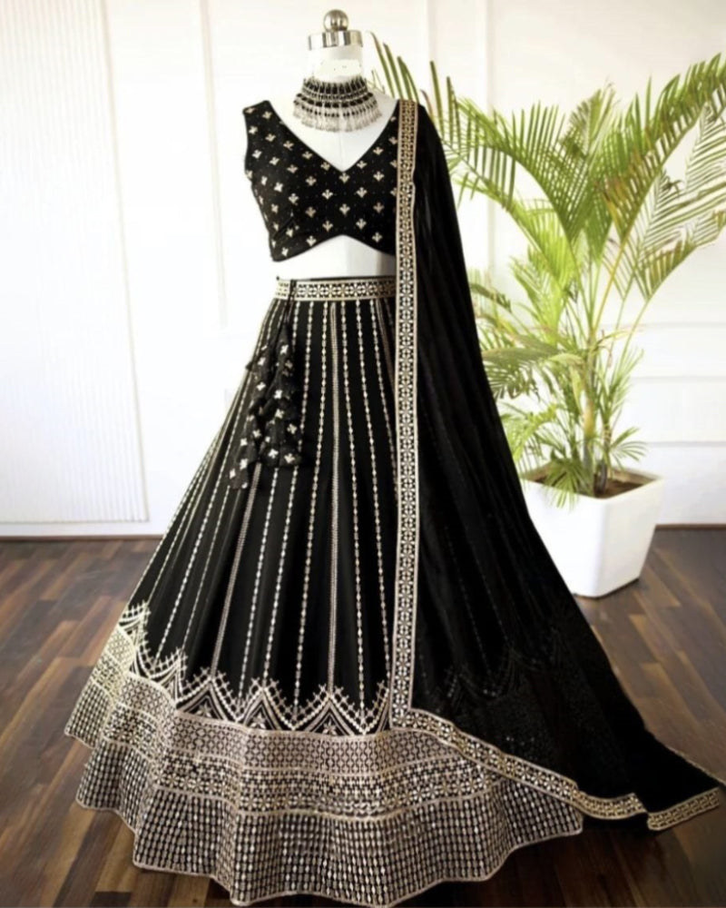 Black Wedding Lehenga Choli collection for women