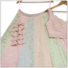 Multicolor Sequins Embroidery Wedding Lehenga Choli