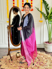 BLACK COLOURED WOMEN'S VISCOSE RAYON  KURTA SET