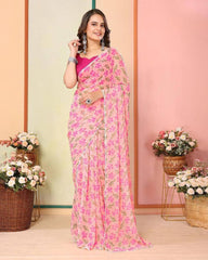 2 Favorite color of Georgette one minute ready to wear saree