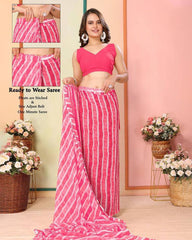 4 Trendy color of Georgette one minute ready to wear saree