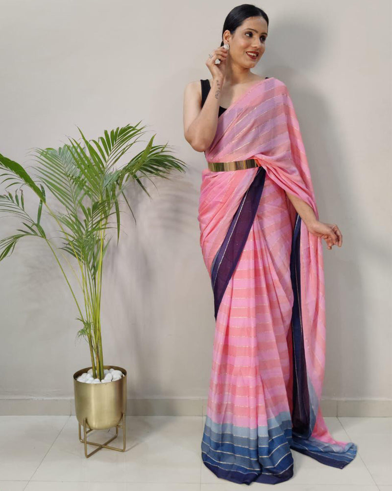 Premium Georgette 1 Minute Ready to wear sarees