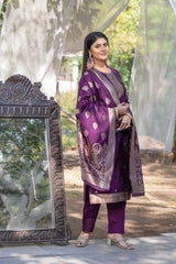 Jasmin Soft Silk Kurta Set with Bottom & Dupatta | Jacquard Work | Festive & Party Wear | Malaysia Online Shopping