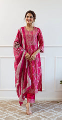 RASHMI PINK   COLOURED TREDITIONAL WEAR KURTA SET