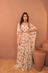Sarika embroidered Cape Set