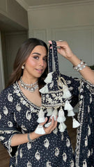BLACK FIRDAUS SHARARA SET