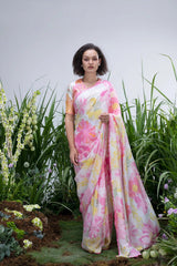 white  Color georgette  Saree With Sequence Work